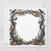 Invitation Fête de l'Halloween Citrouilles et vignes Éffrayan (Dos)