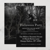 Invitation Fête de l'Halloween de la forêt de sorcières (Devant / Derrière)