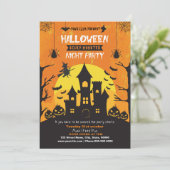 Invitation Fête de l'Halloween de la maison obscurcie (Debout devant)