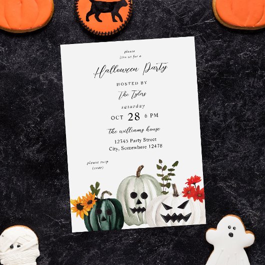 Invitation Fête de l'Halloween de la marque ou du Citrouille