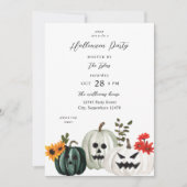 Invitation Fête de l'Halloween de la marque ou du Citrouille (Devant)
