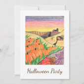 Invitation Fête de l'Halloween de l'art populaire Citrouille  (Devant)