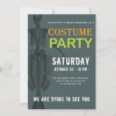 Invitation Fête de l'Halloween de Mermaid Skeleton (Devant)