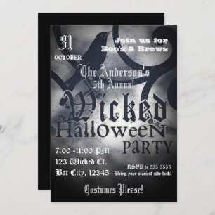Invitation Fête de l'Halloween de Wicky