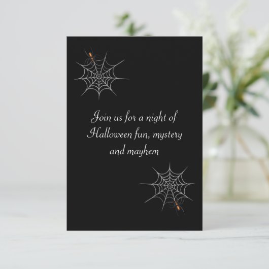 Invitation Fête de l'Halloween "Désir Webbed" (Debout devant)