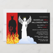 Invitation Fête de l'Halloween du ciel et de l'enfer (Devant)