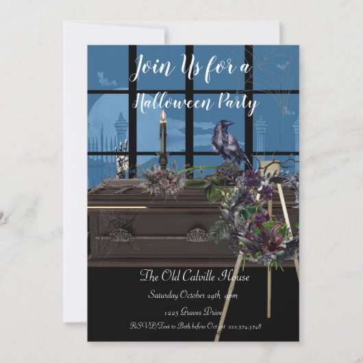 Invitation Fête de l'Halloween du Mausolée, (Devant)