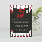 Invitation Fête de l'halloween foncé (Debout devant)