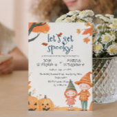 Invitation Fête de l'Halloween garçon et fille