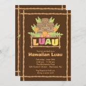 Invitation Fête de l'Hawaiian Luau (Devant / Derrière)