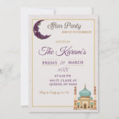 Invitation Fête de l'Iftar du Ramadan de la Mosquée Minimalis (Devant)