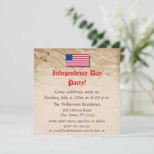 Invitation Fête de l'Indépendance (Debout devant)