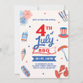 Invitation Fête de l'Indépendance 4 juillet BBQ (Devant)
