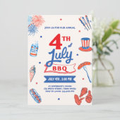 Invitation Fête de l'Indépendance 4 juillet BBQ (Debout devant)