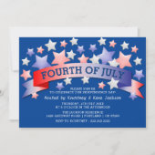 Invitation Fête de l'Indépendance | 4 JUILLET des États-Unis (Devant)