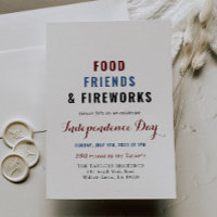 Fête de l'Indépendance Aliments Amis et feux d'art