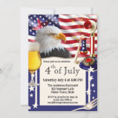 Invitation Fête de l'Indépendance américaine 4 juillet (Devant)