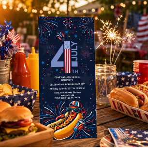Invitation fête de l'indépendance BBQ party feux d'artifice 4