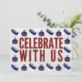 Invitation Fête de l'Indépendance BQ Juillet 4 Parties scinti (Debout devant)