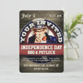 Invitation Fête de l'Indépendance BQ Potluck (Debout devant)