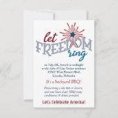 Invitation Fête de l'Indépendance de la liberté (Devant)