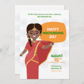 Invitation Fête de l'Indépendance de l'Inde (Devant / Derrière)