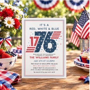 Invitation Fête de l'Indépendance du 4 juillet 1776