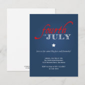 Invitation Fête de l'Indépendance du 4 juillet de la Marine (Devant / Derrière)
