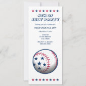 Invitation Fête de l'indépendance du baseball (Devant)