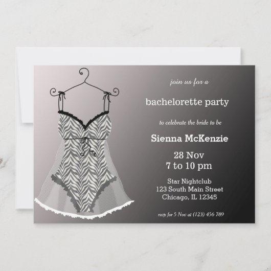 Invitation Fête de lingerie (Devant)