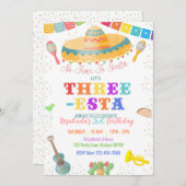 Invitation Fête de l'Invitation de trois ans 3e anniversaire (Devant / Derrière)