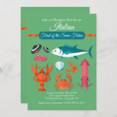 Invitation Fête de l'Invitation des sept poissons (Devant / Derrière)