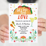 Invitation Fête de l'invitation Wedding shower avec Taco<br><div class="desc">Taco à propos de l'amour pour le Mexicain Fiesta thème Couples Shower. Le libellé peut être customisé à n'importe quelle occasion.</div>