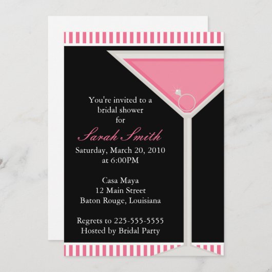 Invitation Fête de l'mariée (Devant / Derrière)