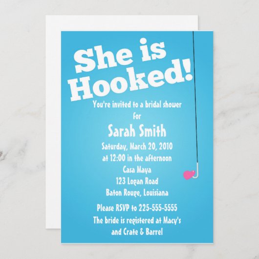 Invitation Fête de l'mariée (Devant / Derrière)