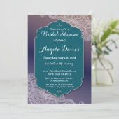 Invitation Fête de l'mariée à bijoux de style henné Invitatio (Debout devant)