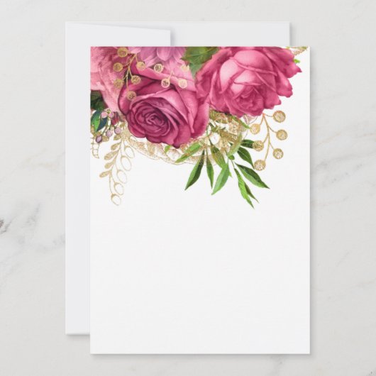 Invitation Fête de l'mariée à fleurs blanches blanches (Dos)