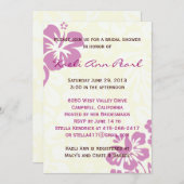 Invitation Fête de l'mariée à fleurs de plage - Lilac (Devant / Derrière)