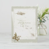 Invitation Fête de l'mariée à fleurs naturelles (Debout devant)