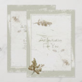 Invitation Fête de l'mariée à fleurs naturelles (Devant / Derrière)