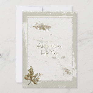 Invitation Fête de l'mariée à fleurs naturelles