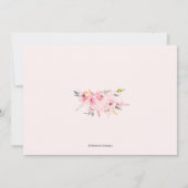 Invitation Fête de l'mariée, Aquarelle Pale Pink Peonies (Dos)