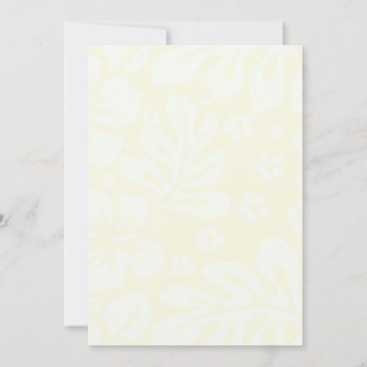 Invitation Fête de l'mariée aux fleurs de plage - Vert (Dos)