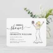 Invitation Fête de l'mariée Avatar personnalisable| Cheveux (Debout devant)