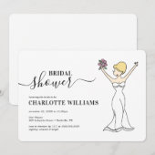 Invitation Fête de l'mariée Avatar personnalisable| Cheveux c (Devant / Derrière)