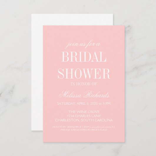 Invitation Fête de l'mariée| Billboard (Devant / Derrière)