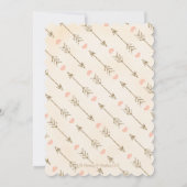 Invitation Fête de l'mariée Boho Gold et Blush Dreamcatcher (Dos)