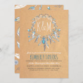 Invitation Fête de l'mariée Boho Vintage Dreamcather (Devant / Derrière)