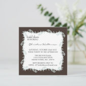 Invitation Fête de l'mariée Carré au chocolat moderne (Debout devant)