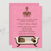 Invitation Fête de l'mariée chic (Devant / Derrière)